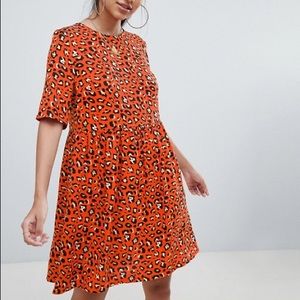 ASOS Curve Red/Orange Dress 16